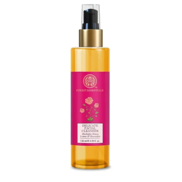 Forest Essentials Delicate Facial Cleanser Mashobra Honey, Lemon & Rose Water 130 Ml (Face Wash) available on Herbkart