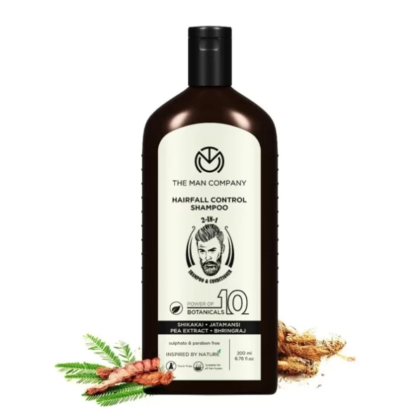 The Man Company Hairfall Control 2-in-1 Shampoo & Conditioner For Men Enriched with Shikakai, Bhringraj Strengthens Roots Reduces Hair Fall SLS & Paraben Free All Hair Types- 200ml, Herbkart8t761Cy0S5yE-L.webp, Herbkart8t761Cy0S5yE L