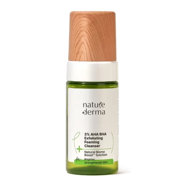 NATURE DERMA 3% Aha Bha Exfoliating Foaming Face Wash With Natural Biome-Boost, 100Ml, Herbkart8t7619NXkJ1JUL.webp, Herbkart8t7619NXkJ1JUL