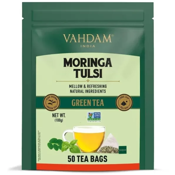 VAHDAM, Tulsi Moringa Green Tea Bags (50 Count), Herbkart8t7619f2avTXLL.webp, Herbkart8t7619f2avTXLL