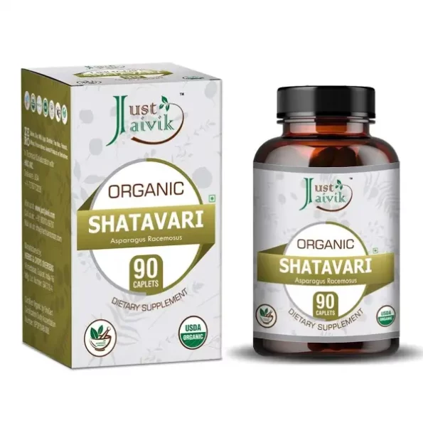 Just Jaivik Organic Shatavari Tablets - A Dietary Supplements - 750 mg (Pack 90 Organic Tablets), Herbkart8t761JffWoulbL.webp, Herbkart8t761JffWoulbL
