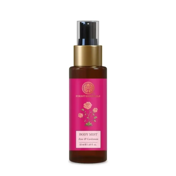 Forest Essentials Travel Size Body Mist Rose & Cardamom, 50 ml available on Herbkart