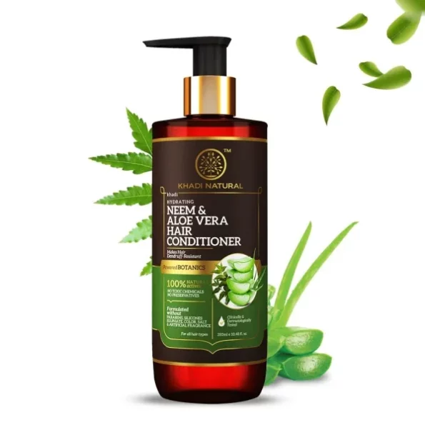 Khadi Natural Neem & Aloevera Hair Conditioner Anti-Dandruff Conditioner 310 ml available on Herbkart