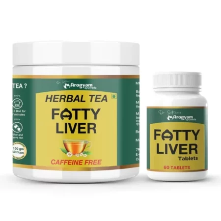 Arogyam Ayurveda Fatty Liver Tablets & Herbal Tea For Fatty Liver Combo