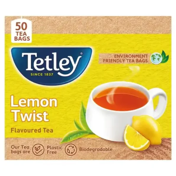 Tetley, Lemon Flavoured Refreshing Tea, Black Tea, 50 Tea Bags, 100 Grams, Herbkart8t771QCUNk4eKL.webp, Herbkart8t771QCUNk4eKL
