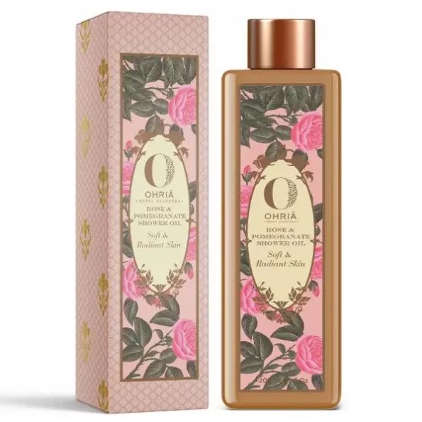 Rose & Pomegranate Shower Oil, Soft & Radiant Skin (200 ml), Herbkart8t771p-j4DIeKL.webp, Herbkart8t771p j4DIeKL