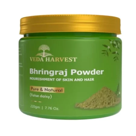 VEDAHARVEST Organic Bhringraj Powder for Hair & Skin, 250g