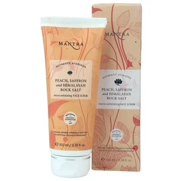 Mantra Herbal Peach, Saffron and Himalayan Rock Salt Micro Exfoliating Face Scrub - 100 ml, Herbkart8t771rTx5R5-ML.webp, Herbkart8t771rTx5R5 ML