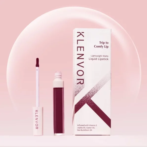 Klenvor Liquid Lipstick - 04Courageous (Maroon Brown), Non - drying, lightweight, Vegan, Cruelty Free, Toxin Free, No more Dry or patchy Lips, Herbkart8t751BnuJ720m0L.webp, Herbkart8t751BnuJ720m0L