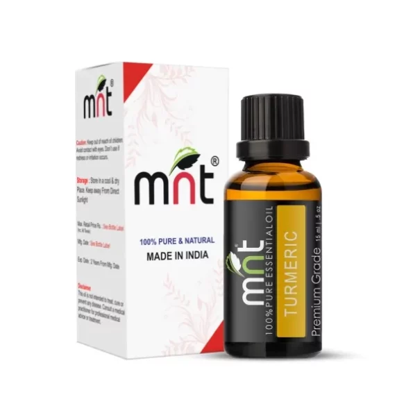 MNT Turmeric Essential Oil - 100% Pure & Natural Finest Grade Oil for Skin Whitening & Lightening, Hair Growth, Body Massage and Aromatherapy (15ML), Herbkart8t761z4xJfNRDL.webp,