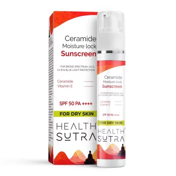Health Sutra Ceramide Moisture-Lock Sunscreen for Dry Skin - SPF 50 PA++++, Broad-Spectrum UVA/UVB Protection, Deep Hydration with Ceramide & Vitamin E, Lightweight, Non-Greasy, Water-Resistant, Fragrance-Free, Herbkart8t771aM-nc5AAL.webp, Herbkart8t771aM nc5AAL