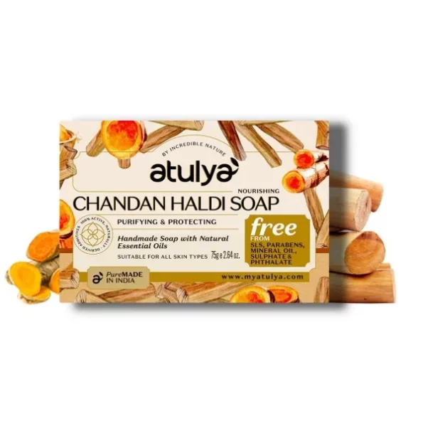 Atulya Chandan Haldi Soap, Handmade Bathing Soap, 75g, Herbkart8t7618Y1G-lPxL.webp, Herbkart8t7618Y1G