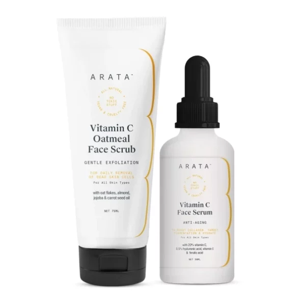 Arata Vitamin C Revitalize Face Regime With Vitamin C Oatmeal Face Scrub (75 Ml) & Vitamin C Face Serum (30 Ml), Herbkart8t761dUrzPRwdL.webp, Herbkart8t761dUrzPRwdL