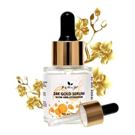 The Wellness Shop - 24K Gold Serum for Radiant Complexion - Hydration & Moisturization - Stimulation of Collagen Production - Enhanced Blood Circulation for Men and Women (20ML)