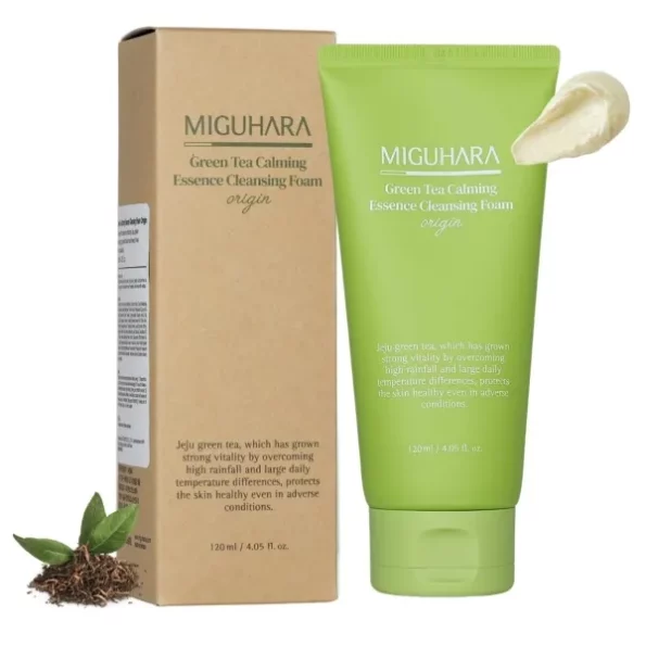 MIGUHARA Green Tea Calming Essence Cleansing Foam 120ml available on Herbkart