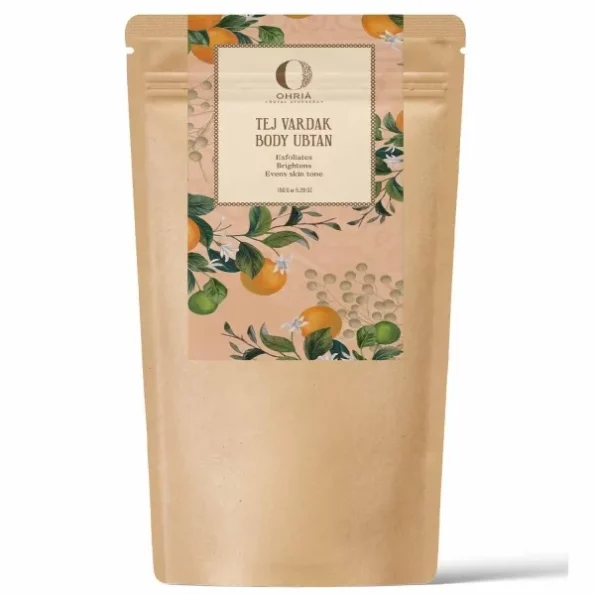 Ohria Ayurveda Tej Vardak Body Ubtan, Exfoliates, Brightens & Even Skin Tone - 150gm, Herbkart8t761NiCBF0INL.webp, Herbkart8t761NiCBF0INL