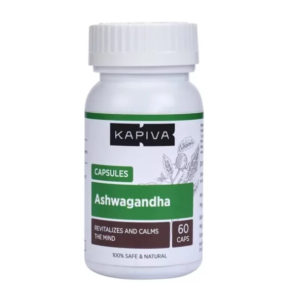 Kapiva Ashwagandha Capsules (60 Capsules) available on Herbkart