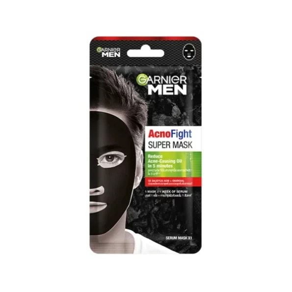 Garnier Men Acno Fight XL Tissue Mask Men, 5X Salicylic Acid and Charcoal Powder, Fight Pimple causing Sebum & Germs in 5 min, 10X absorption power for better absorption of serum, for all Skin types, Herbkart8t751BoCxC67mL.webp,