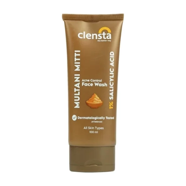 Clensta 1% Salicylic Acid Acne Control Face Wash With Multani Mitti, 100ml, Herbkart8t751gWO6A3kGL.webp, Herbkart8t751gWO6A3kGL