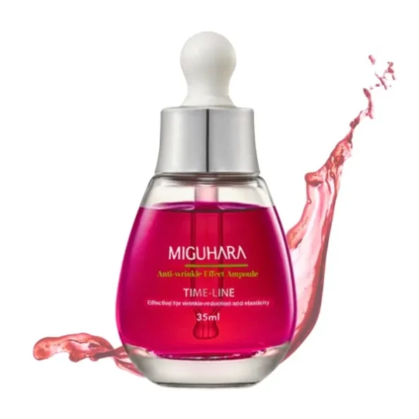 MIGUHARA Anti-wrinkle Effect Ampoule 35ml, Rose + Ginseng + Collagen + Hyaluronic Acid available on Herbkart