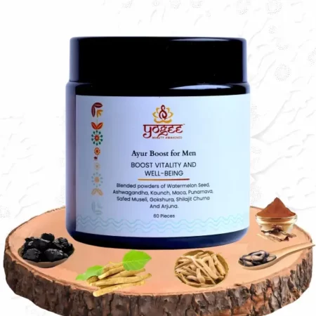 YOGEE Ayurvedic Capsules For Men | Shilajit, Ashwagandha, Gokshura, Safed Musli | 60 Capsules - Pack of 1