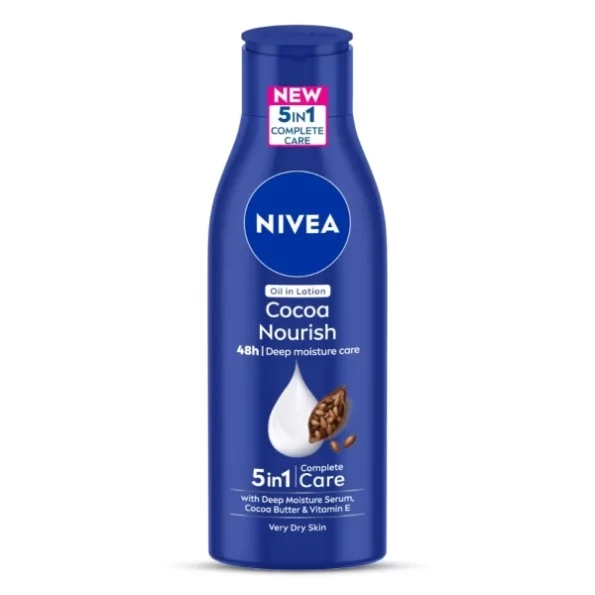 NIVEA Cocoa Nourish 200ml Body Lotion with Deep Moisture Serum| 48 H Moisturization | With Cocoa Butter & Coconut Oil | Non Greasy & Healthy Looking Skin |For Very Dry Skin, Herbkart8t751VCw4lYmBL.webp, Herbkart8t751VCw4lYmBL