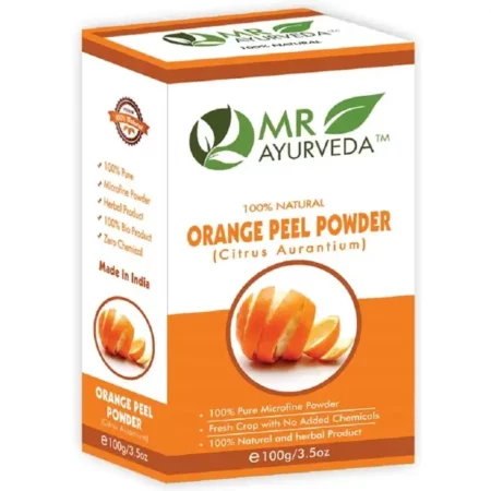 MR Ayurveda 100% Organic Orange Peel Powder, 100 Grams