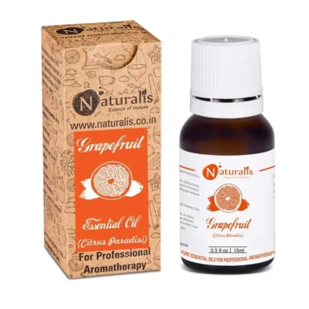 Naturalis Grapefruit Essential Oil 15ml - Pure and Natural Aromatherapy Oil for Energy, Ideal for Topical Application and Wellness