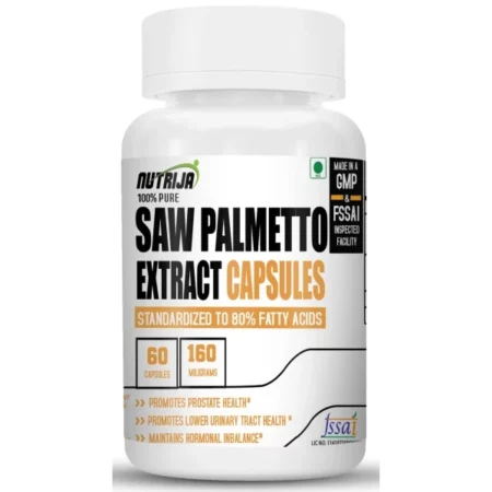 NutriJa Saw Palmetto Extract 160mg - 60 Capsules | Balances Hormones & lower Urinary Tract Health