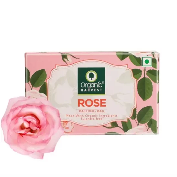 Organic Harvest Gentle Cleansing Rose Bathing Bar, 125gm, Herbkart8t761bfD8Bf7VL.webp, Herbkart8t761bfD8Bf7VL