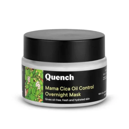 Quench Oil Control Night Cream (Korean Mask) with Cica & 2% Niacinamide | Reduces Oil & Sebum Production | Prevents Acne & Brightens Skin | Made in Korea (50ml)