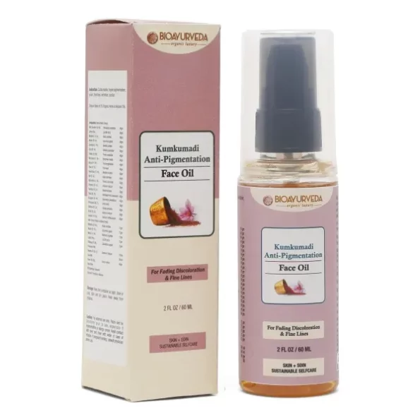 Kumkumadi Anti-Pigmentation Face Oil For Fading Discoloration and Fine Lines 60 Ml available on Herbkart