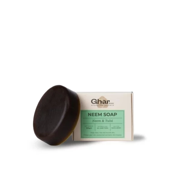 GHAR SOAPS Body Acne Soap with Neem & coconut Oil (100g)) available on Herbkart