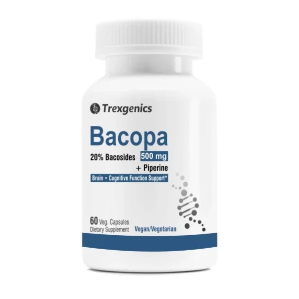 Trexgenics Bacopa (Brahmi) (Bioactive 20% Bacosides) 500Mg Premium With Bio-Enhancer Piperine 5Mg (60 Vcaps), Herbkart8t761ZeFY20ySTL.webp, Herbkart8t761ZeFY20ySTL