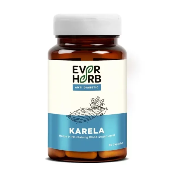 EVERHERB Karela - Blood Sugar Control - Lowers Bad Cholestrol - Bottle Of 60, Herbkart8t761B0Z1wnFIL.webp, Herbkart8t761B0Z1wnFIL