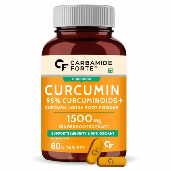 Carbamide Forte Curcumin with Piperine Tablets with 95% Curcuminoids, 60 Veg Tablets available on Herbkart