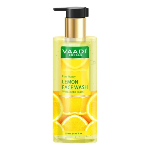 Vaadi Herbals Pvt Ltd Honey Lemon Face Wash With Jojoba Beads, 250 Ml available on Herbkart