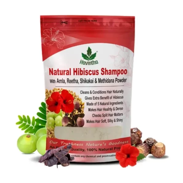 Havintha Natural Hair Shampoo With Amla Reetha Shikakai Methi Dana And Hibiscus Powder - 227gm, Herbkart8t781BmV5kBJzL.webp, Herbkart8t781BmV5kBJzL