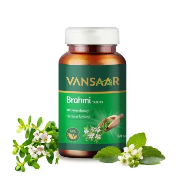 Vansaar Brahmi Tablets - 60 Tablets available on Herbkart