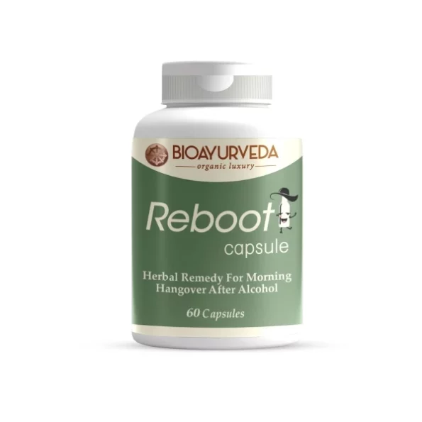 BIOAYURVEDA Reboot Herbal Remedy for Morning Hangover 60 Capsules available on Herbkart