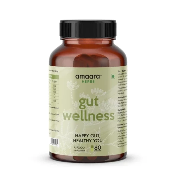 Amaara Herbs Gut Wellness Capsules, 60 Veg Capsules (1 Month) available on Herbkart