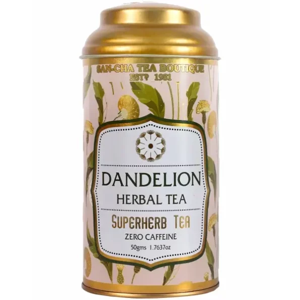 SAN-CHA Tea Boutique Dandelion Tea, Superherb Herbal Tea For Fatty Liver Detox, 50 Gram, Caffeine Free, Herbkart8t771NpOYkKSsL.webp, Herbkart8t771NpOYkKSsL