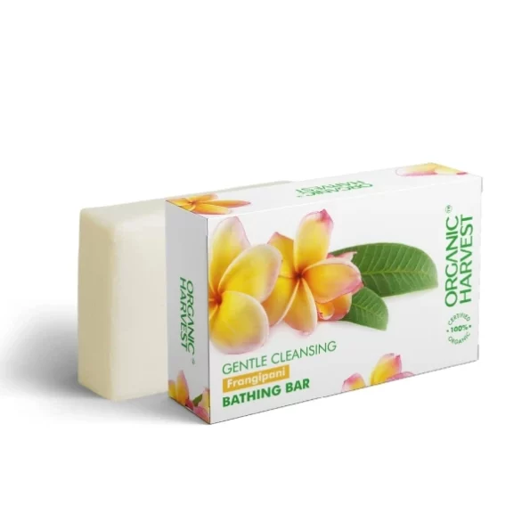 Organic Harvest Frangipani Bathing Bar, 125gm, Herbkart8t76149NP-dOYL.webp, Herbkart8t76149NP dOYL