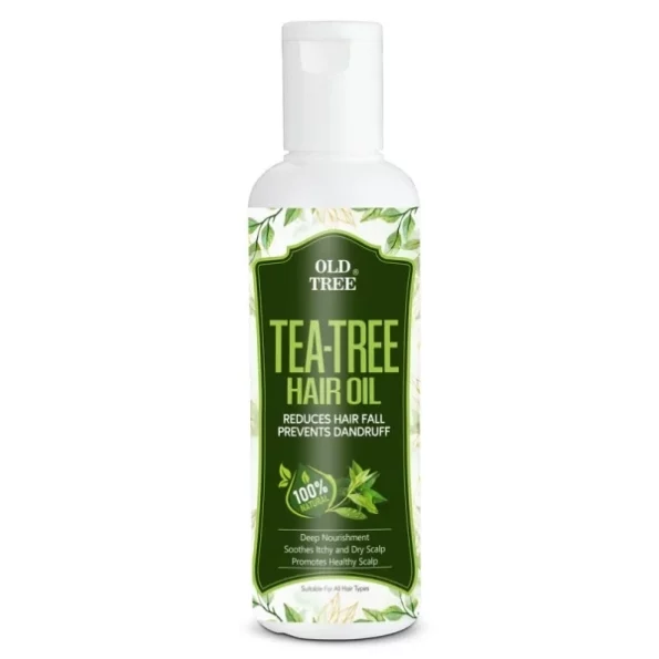 Old Tree Tea Tree Oil for Dry Hair & Scalp - 100% Pure, Natural & Undiluted - Deeply Moisturizing, Soothing & Nourishing, for Itchy, Flaky Scalp - 200ml, Herbkart8t741TmoIKxPML.webp,