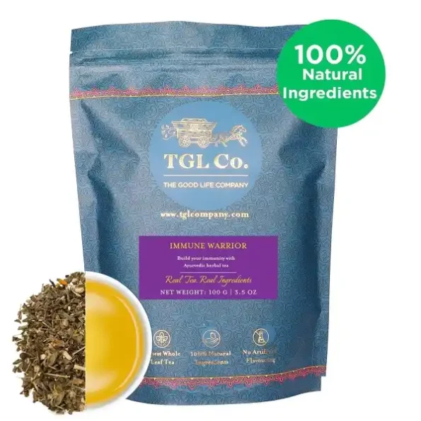 TGL Co. The Good Life Company Immune Warrior Immunity Booster Green Tea, 100 gm available on Herbkart