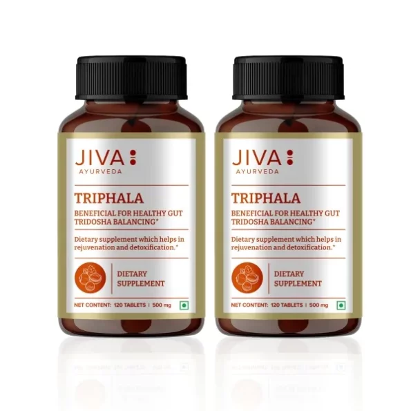 Jiva Triphala Tablets 500Mg 120 * 2 Tablets, (100% Pure & Natural), Herbkart8t771t2Bp2073DL.webp, Herbkart8t771t2Bp2073DL