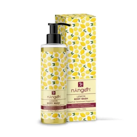 Ningen Lemon Body Wash I Essence of Grapefruit, Sandalwood, Peppermint I Dermatologically Tested, Paraben Free I Powerhouse of Antioxidants, Helps Detoxify the Skin I 200g, Multi Color