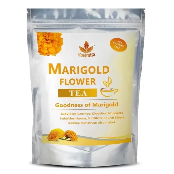 Havintha Natural Sun Dried Marigold Flower Tea, Good Antioxidant - 50 gram available on Herbkart