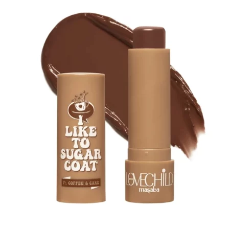 LoveChild by Masaba Hydrating Lip Balm, SPF 22 UV Protection, Brown Tinted Vegan Lip Care with Shea Butter, Vitamin E & Almond Oil, Repairs Dry, Chapped Lips, Coffee & Cake, 4.5g