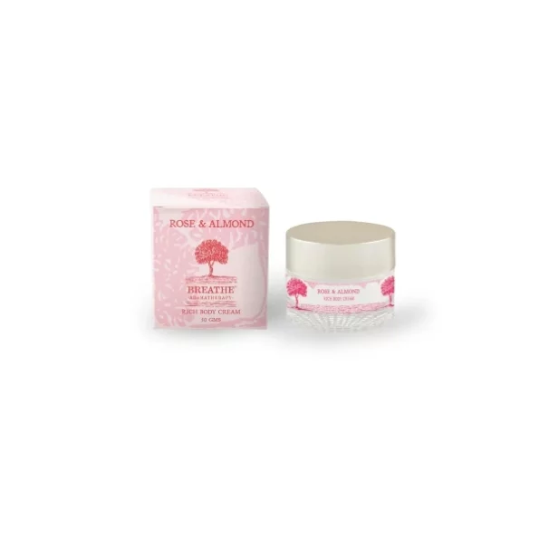 Breathe Aromatherapy Rose & Almond Rich Body Cream, 50 gm, Herbkart8t761hcXuLJ5xL.webp,